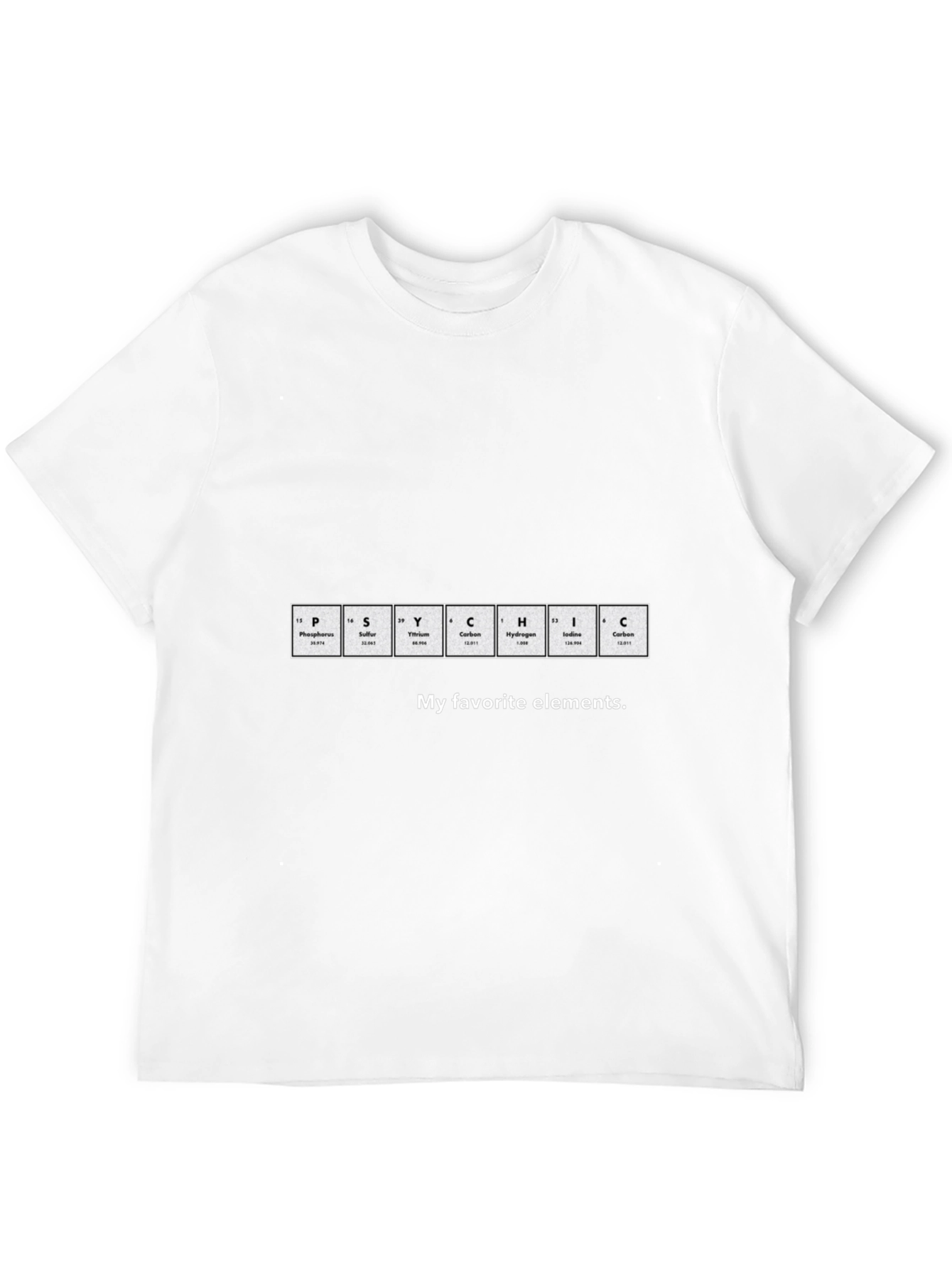 Periodic Table PSYCHIC Elements T-Shirt