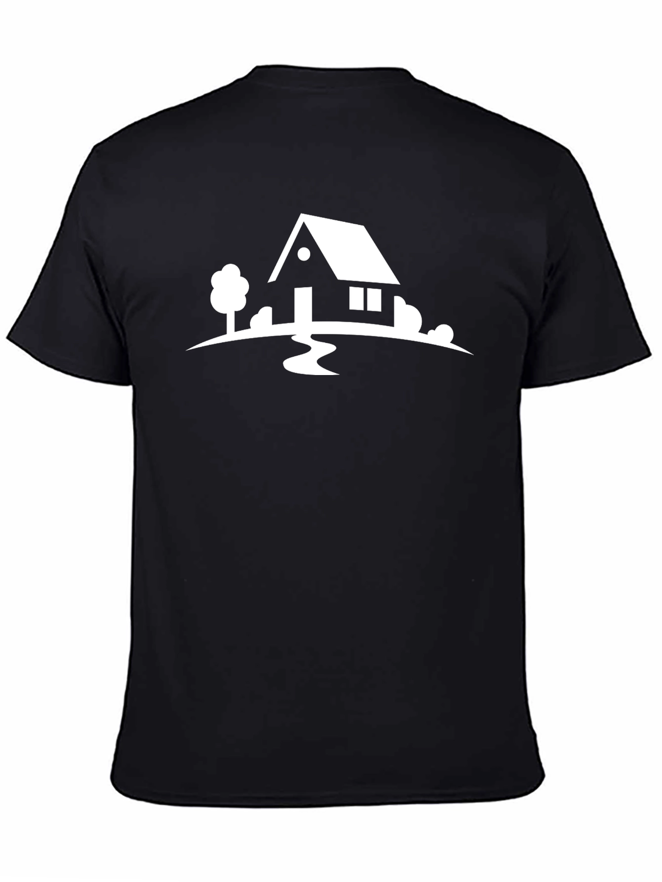 House Graphic Tee - Classic Black Cotton T-Shirt