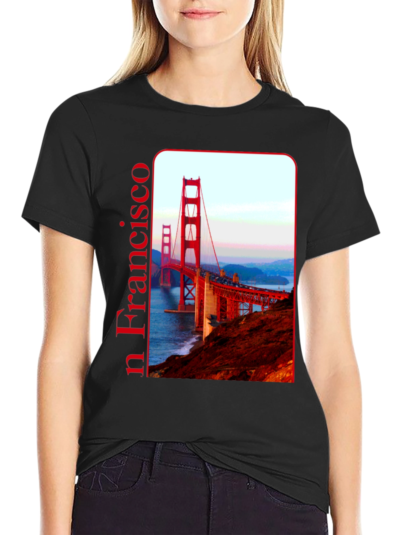 San Francisco Bridge Graphic Tee - Black
