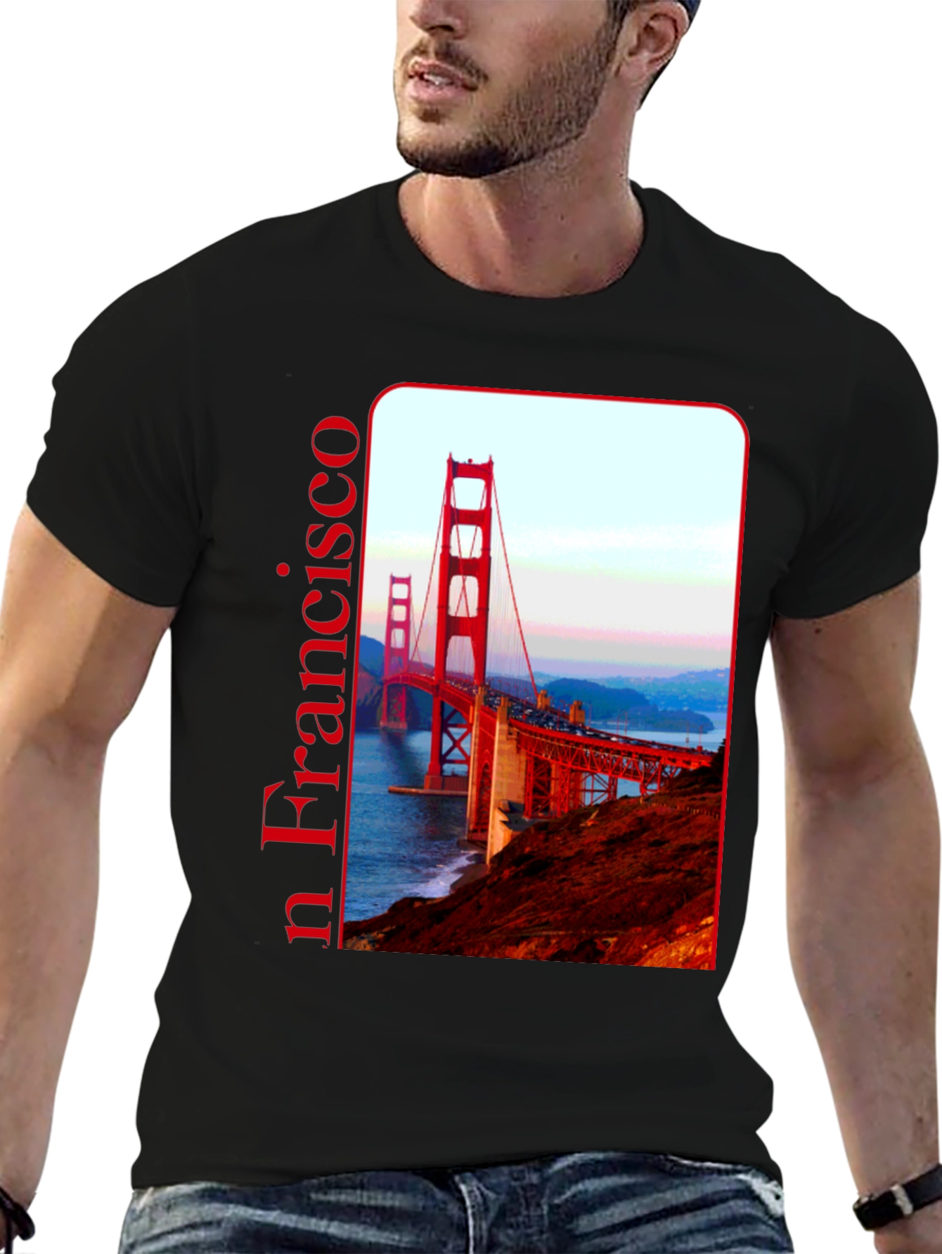 San Francisco Bridge Graphic Tee - Black