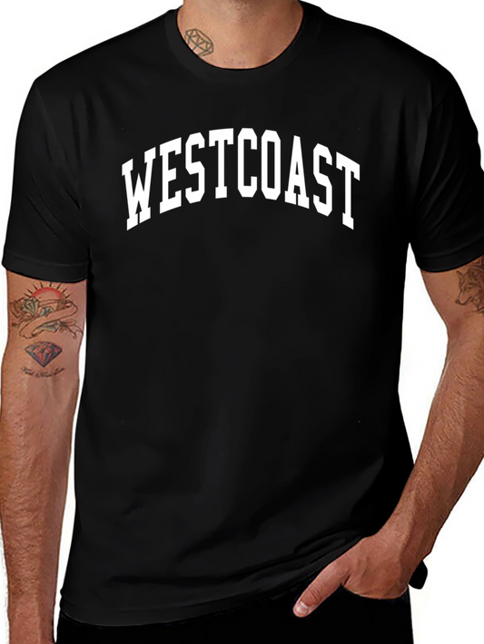 Westcoast Graphic Tee - Black Cotton T-Shirt