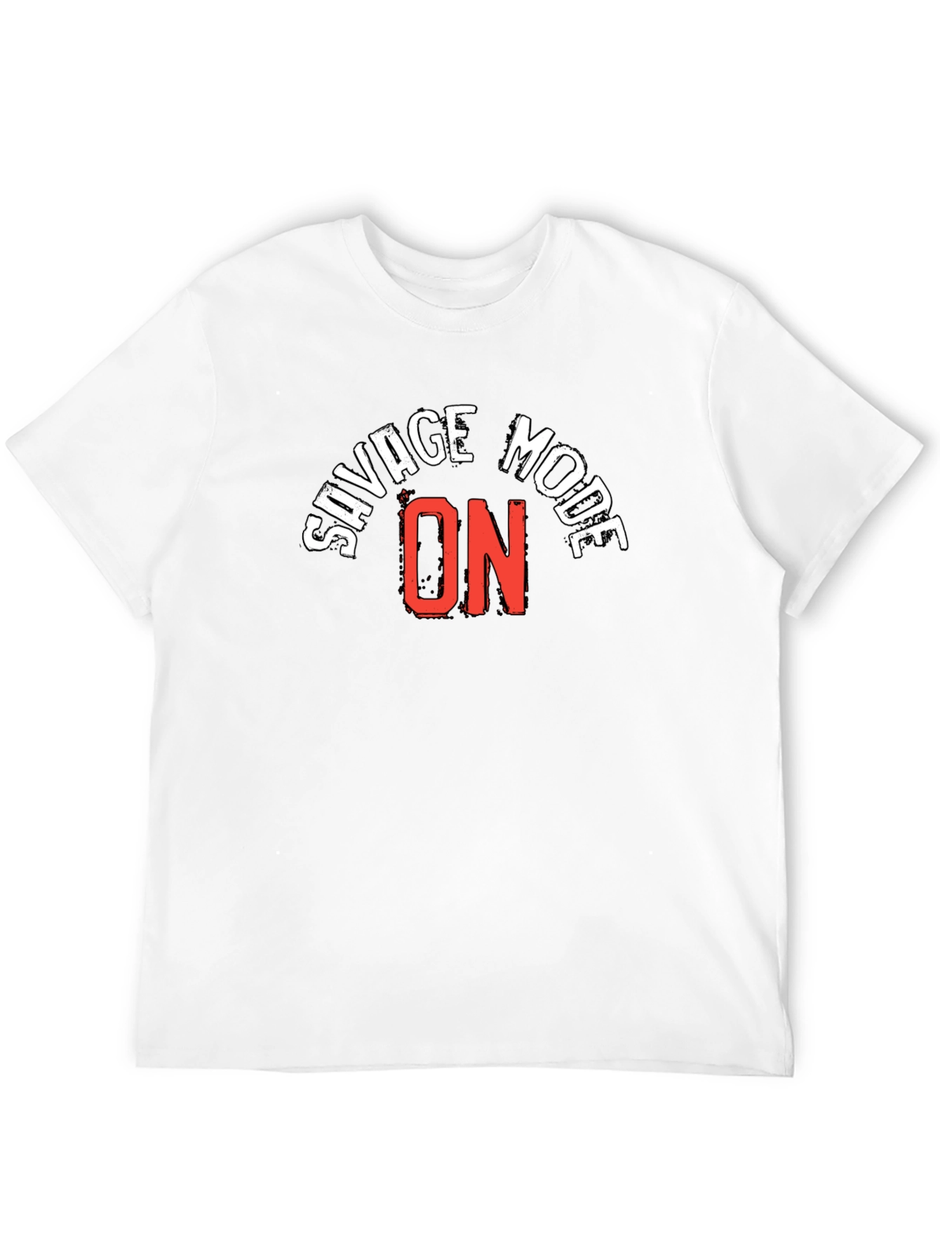 Savage Mode ON Graphic Tee - Black Cotton Blend