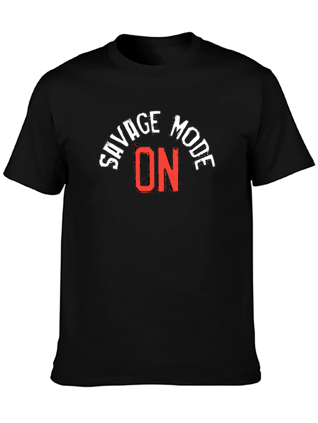 Savage Mode ON Graphic Tee - Black Cotton Blend
