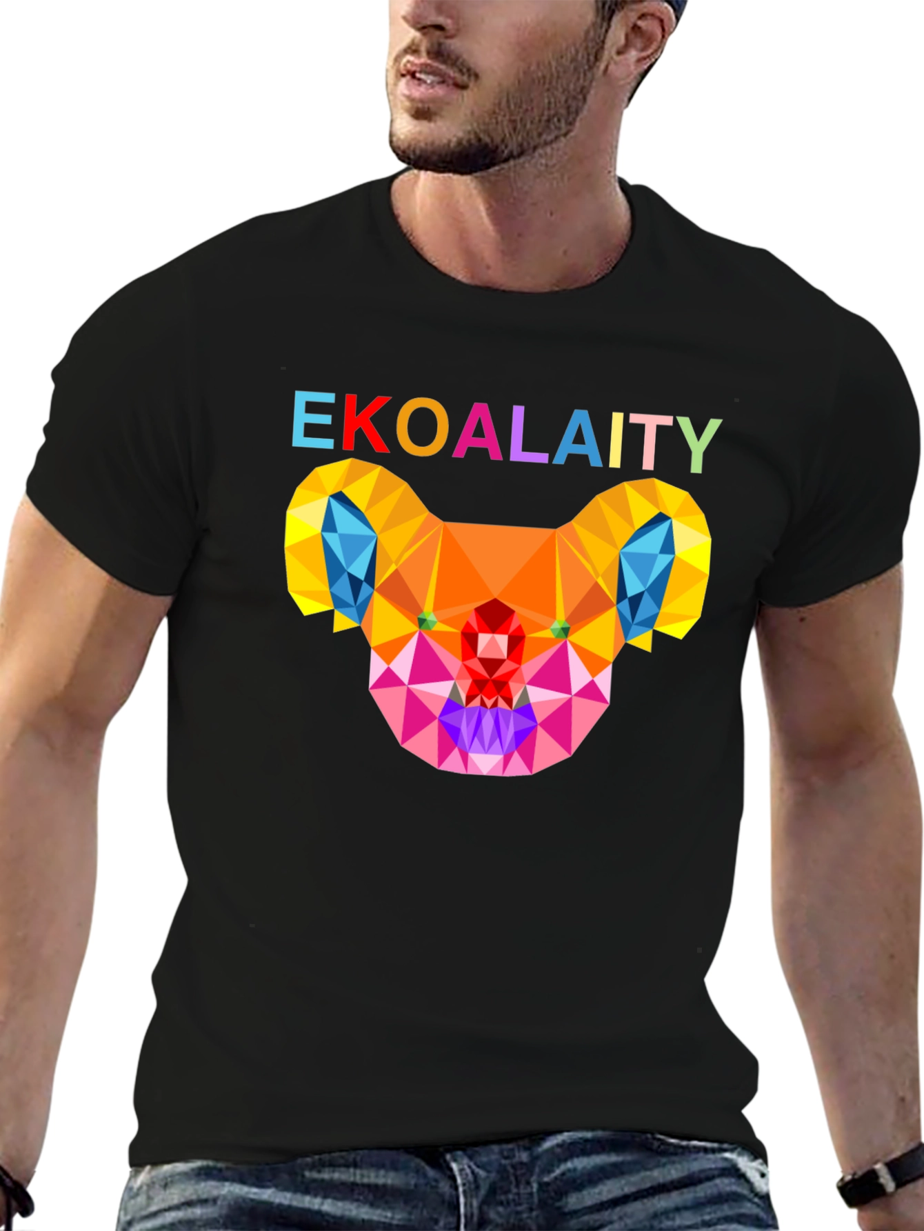 Geometric Koala T-Shirt - Bold Animal Graphic Tee