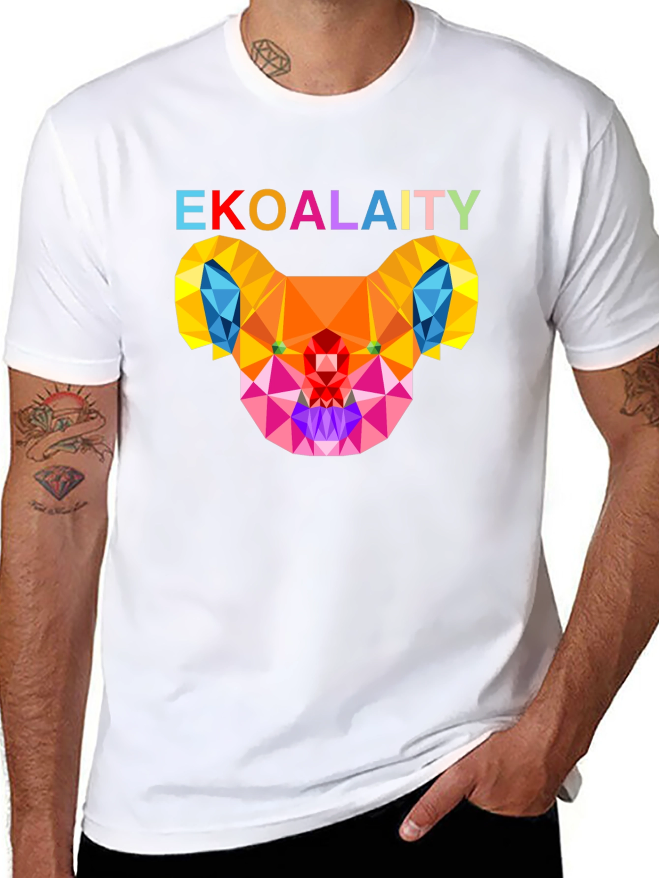 Geometric Koala T-Shirt - Bold Animal Graphic Tee