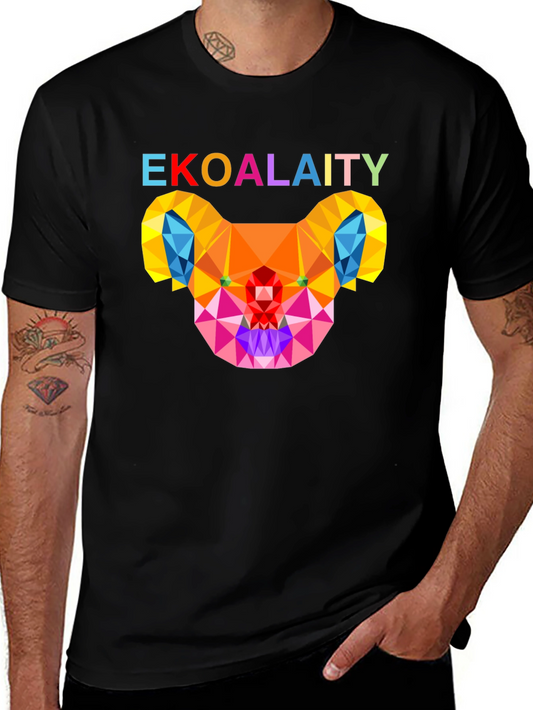 Geometric Koala T-Shirt - Bold Animal Graphic Tee