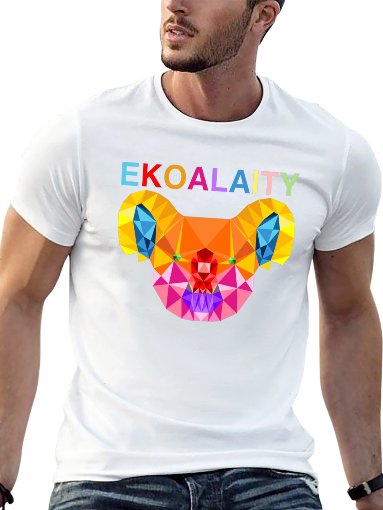 Geometric Koala T-Shirt - Bold Animal Graphic Tee
