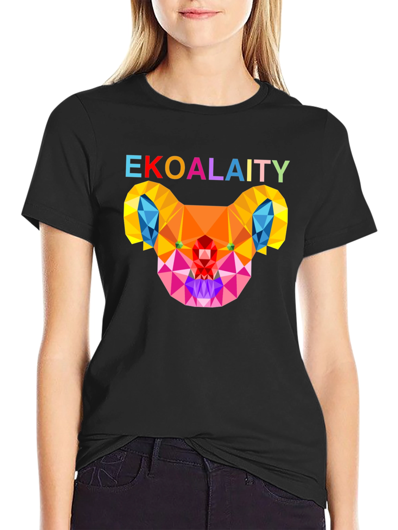 Geometric Koala T-Shirt - Bold Animal Graphic Tee