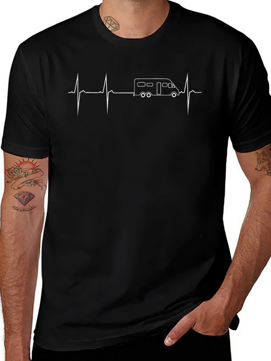 RV Heartbeat T-Shirt: Camping Adventure Tee