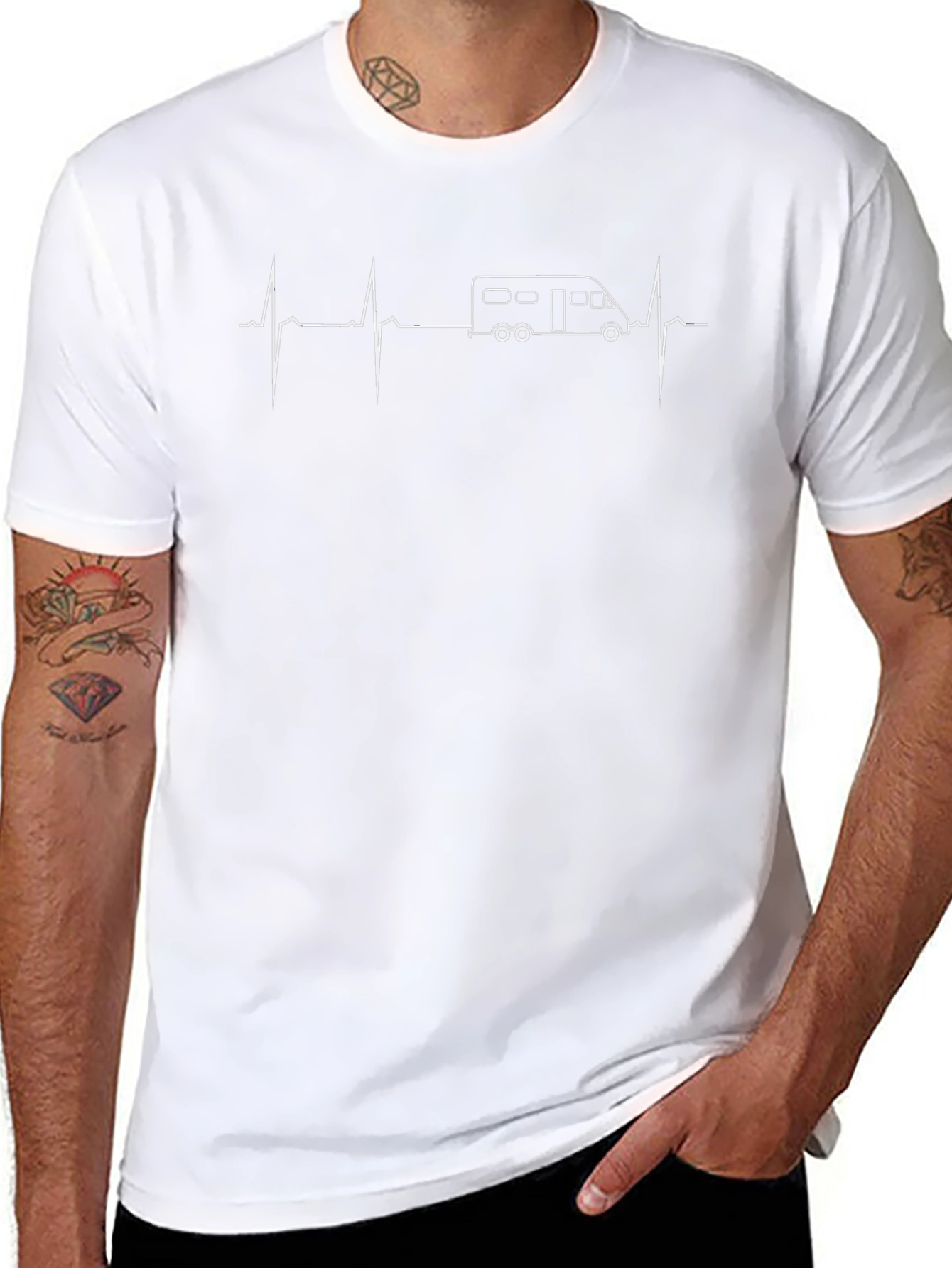 RV Heartbeat T-Shirt: Camping Adventure Tee
