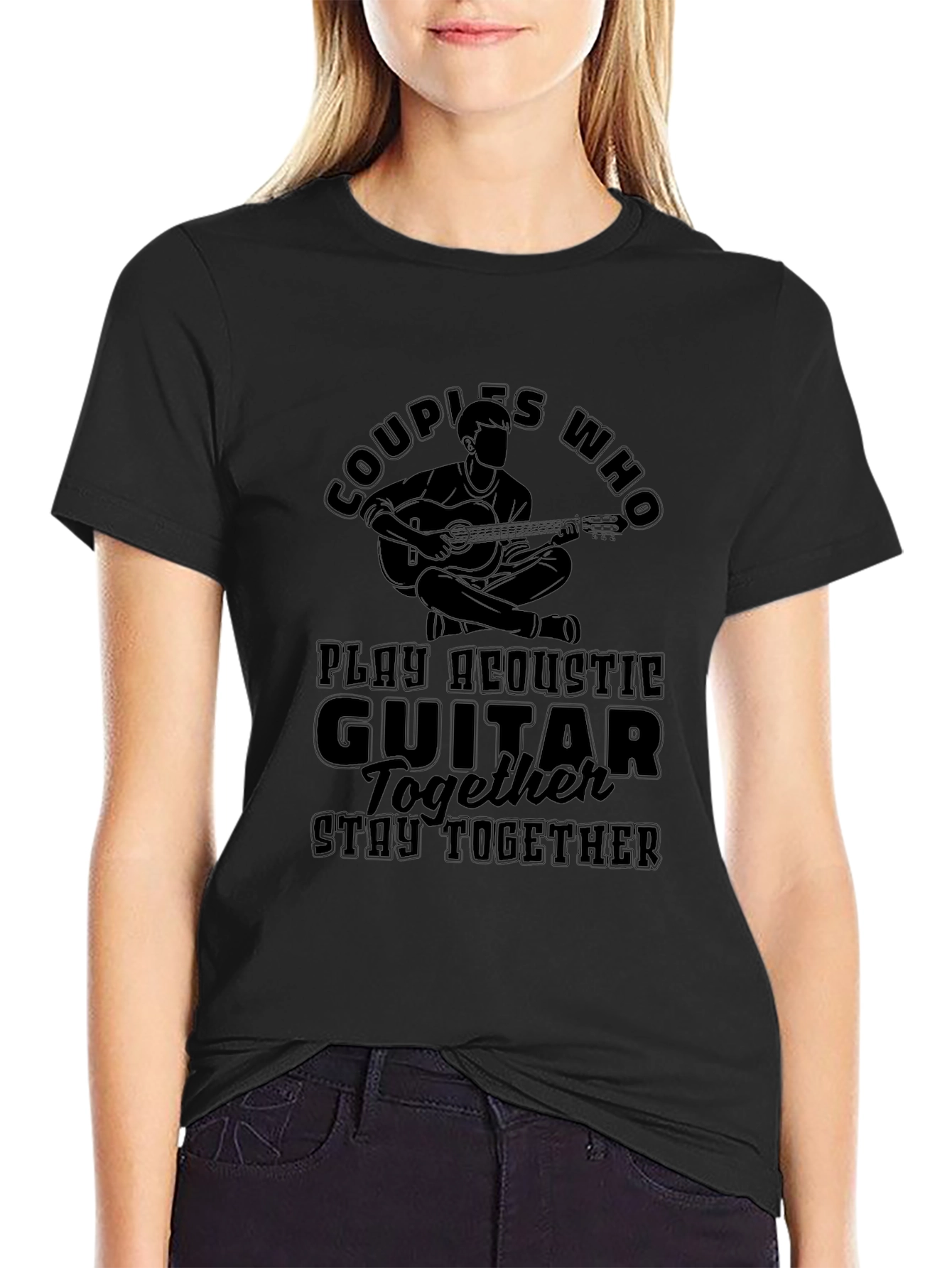 Couples Guitar T-Shirt - Play Together Stay Together