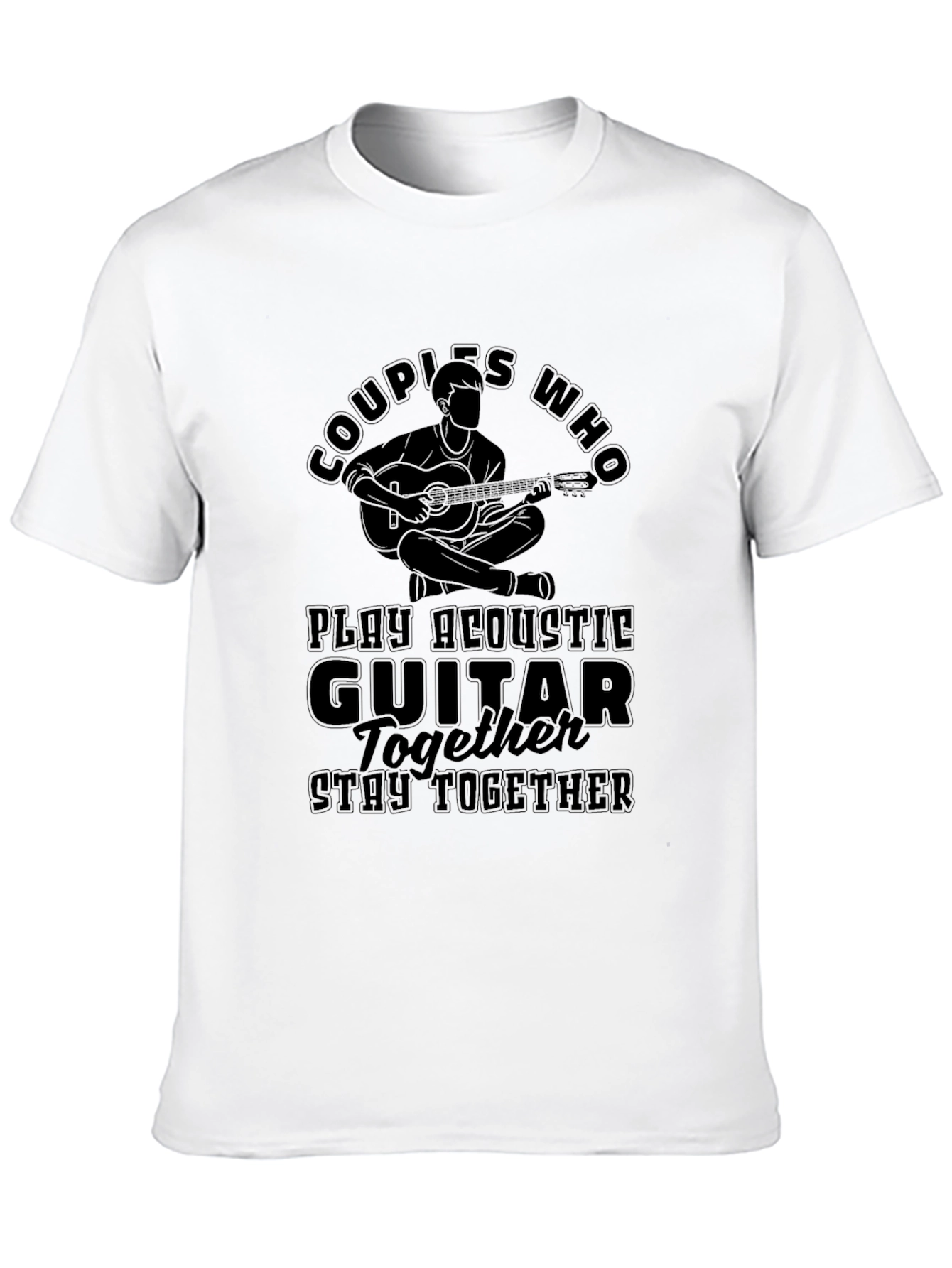 Couples Guitar T-Shirt - Play Together Stay Together
