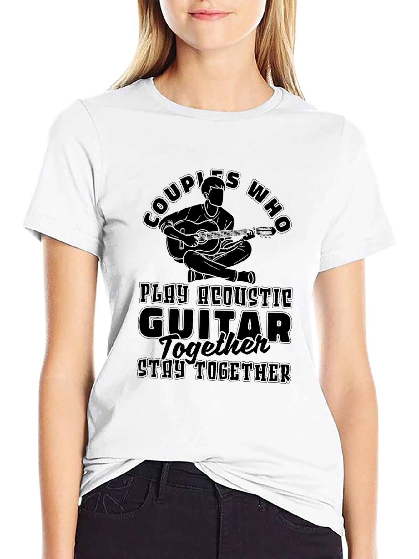 Couples Guitar T-Shirt - Play Together Stay Together
