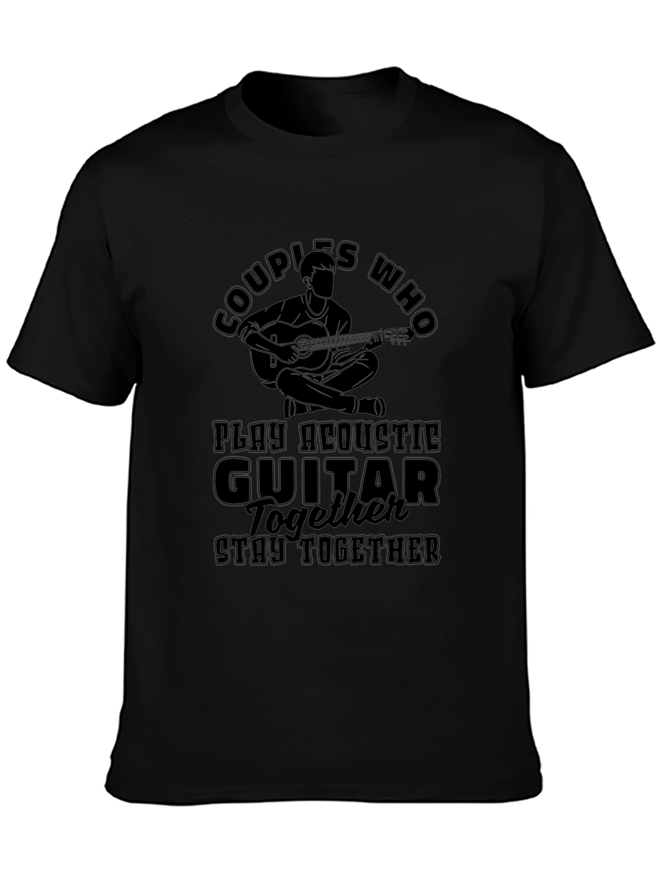 Couples Guitar T-Shirt - Play Together Stay Together