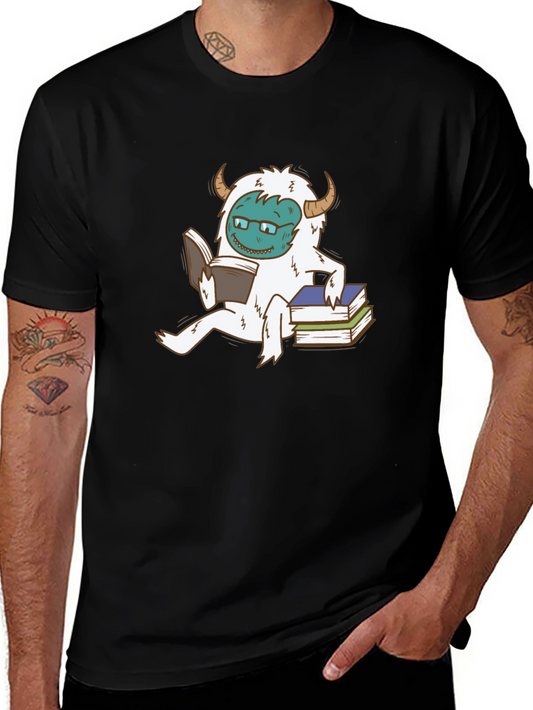 Funny Yeti Reading Book T-Shirt