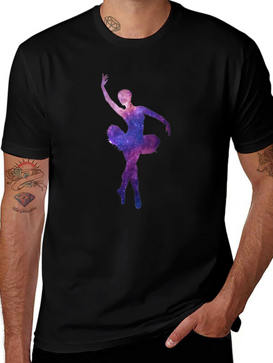 Galaxy Ballerina Black T-Shirt