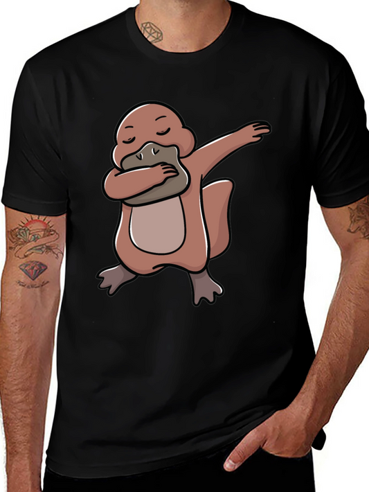 Dabbing Platypus Black T-Shirt - Cartoon Animal Graphic Tee