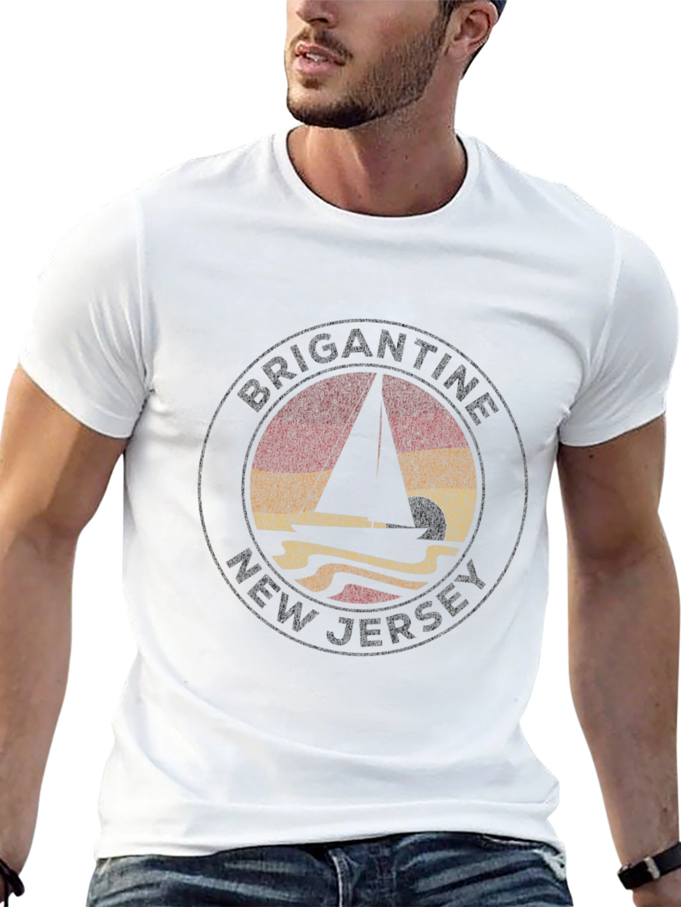 Brigantine New Jersey Sailboat T-Shirt