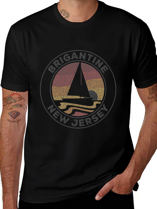 Brigantine New Jersey Sailboat T-Shirt