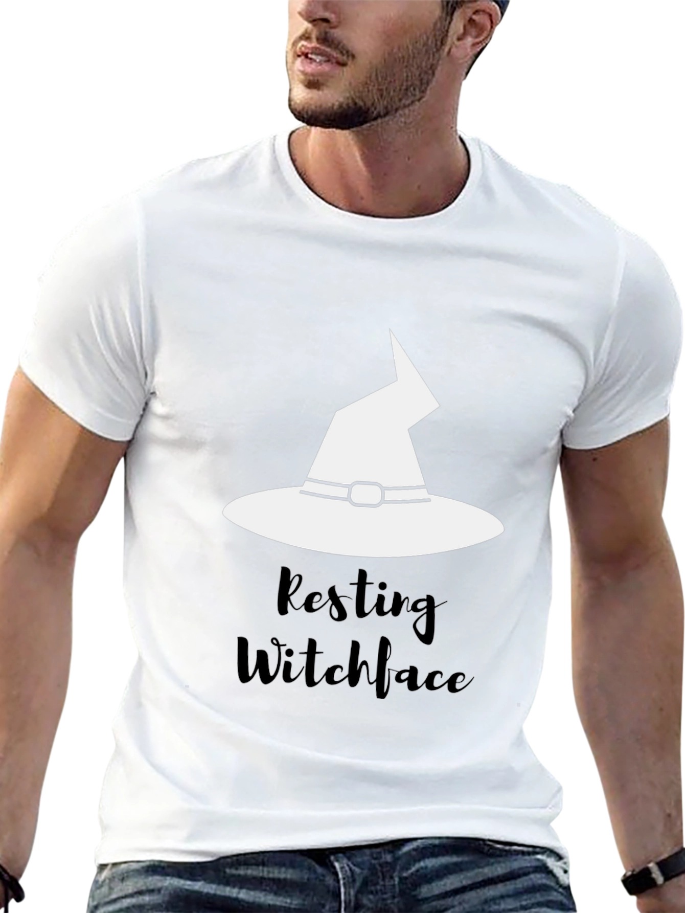 Resting Witchface T-Shirt - Halloween Apparel