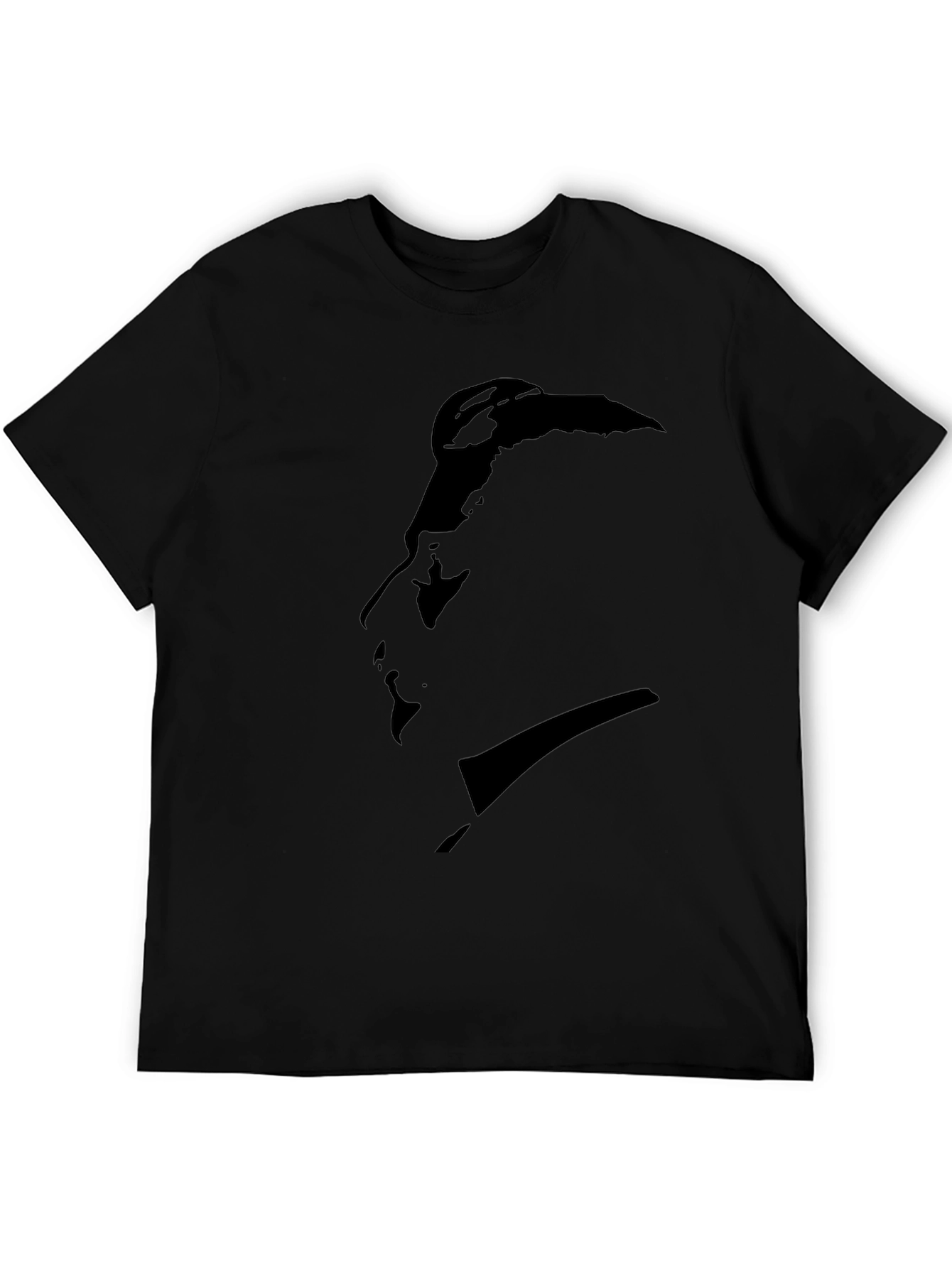 Minimalist Silhouette Graphic Black T-Shirt