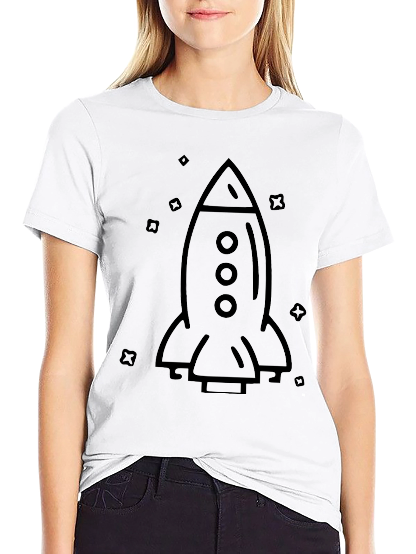 Rocket Graphic Tee - Mens Black T-Shirt