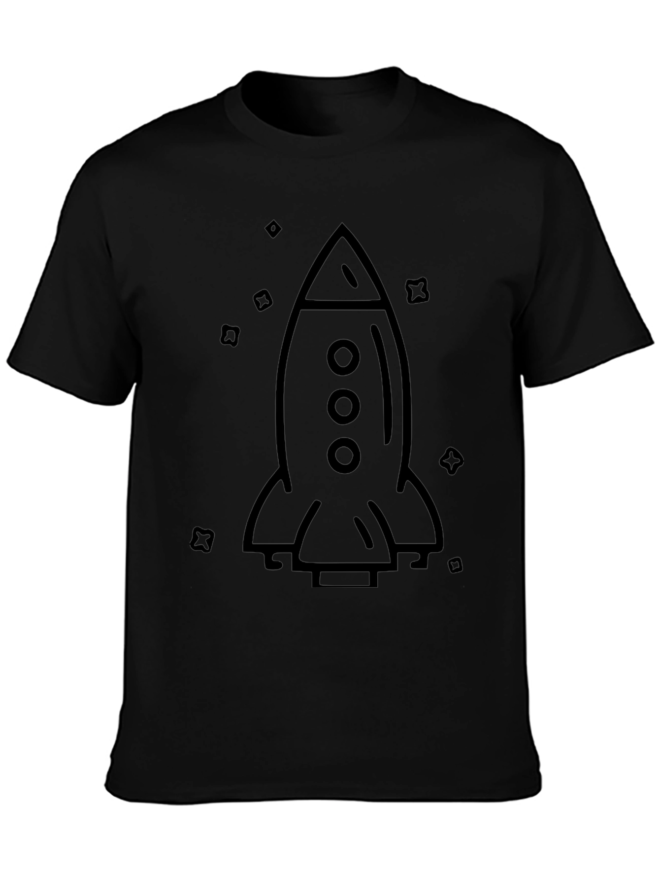 Rocket Graphic Tee - Mens Black T-Shirt