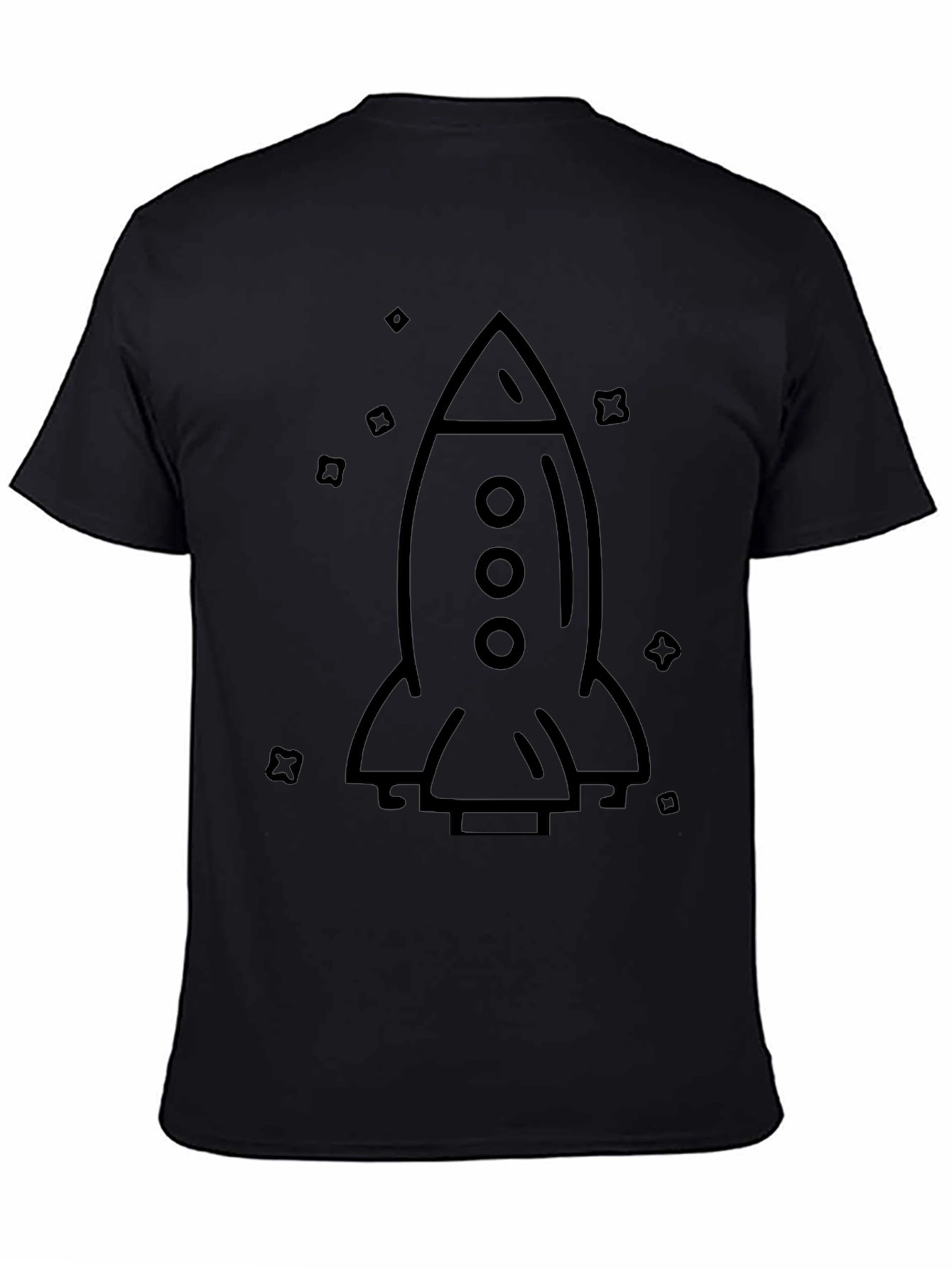 Rocket Graphic Tee - Mens Black T-Shirt