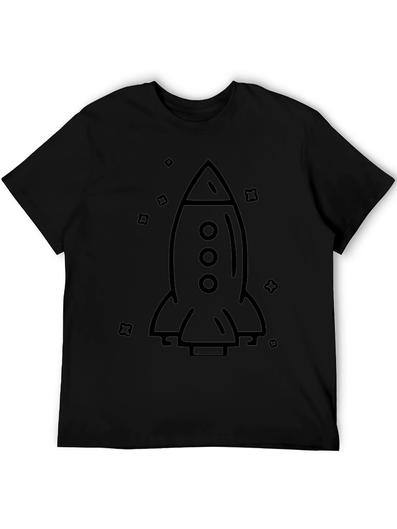 Rocket Graphic Tee - Mens Black T-Shirt