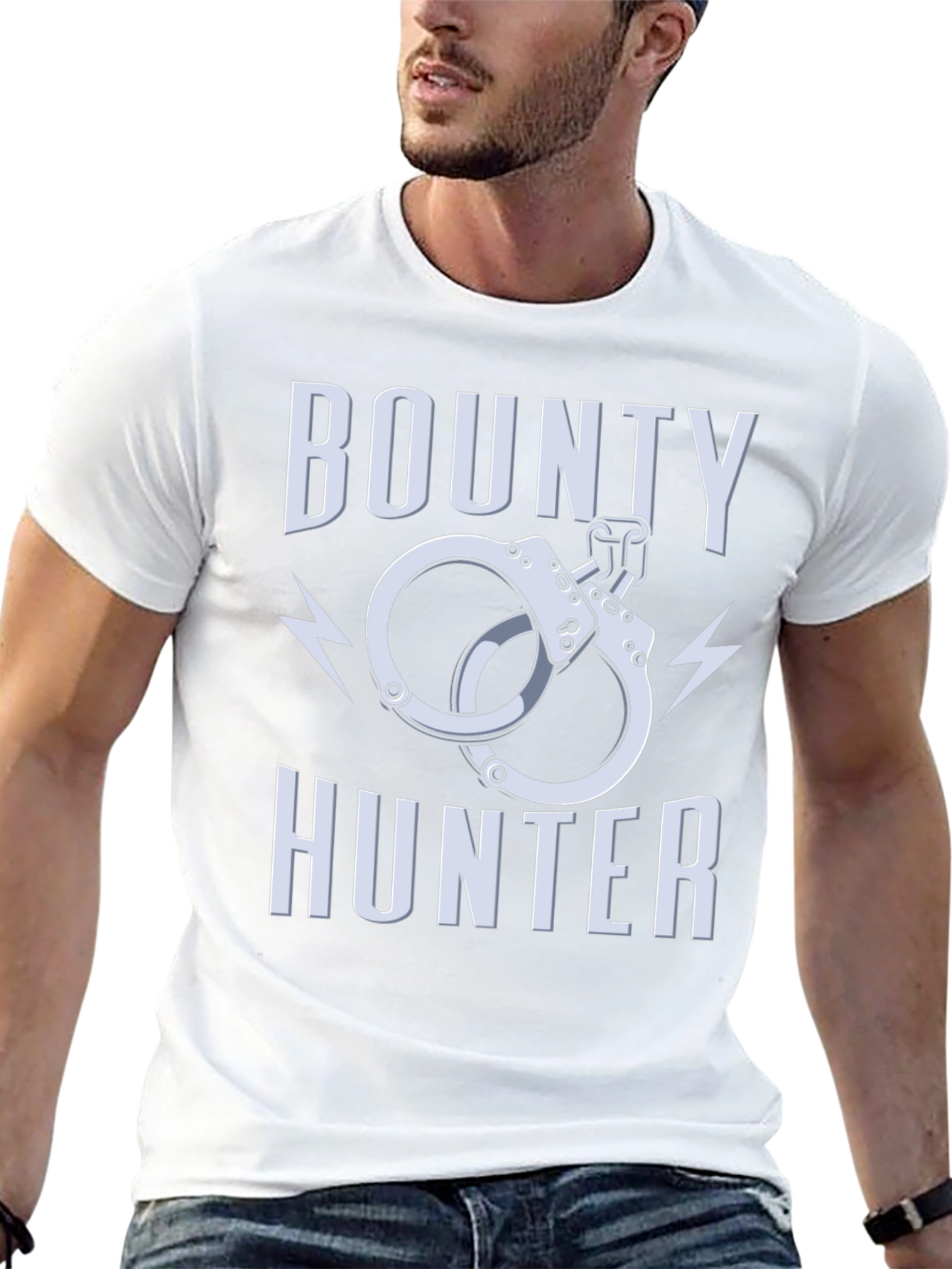 Bounty Hunter Graphic T-Shirt - Black Crew Neck
