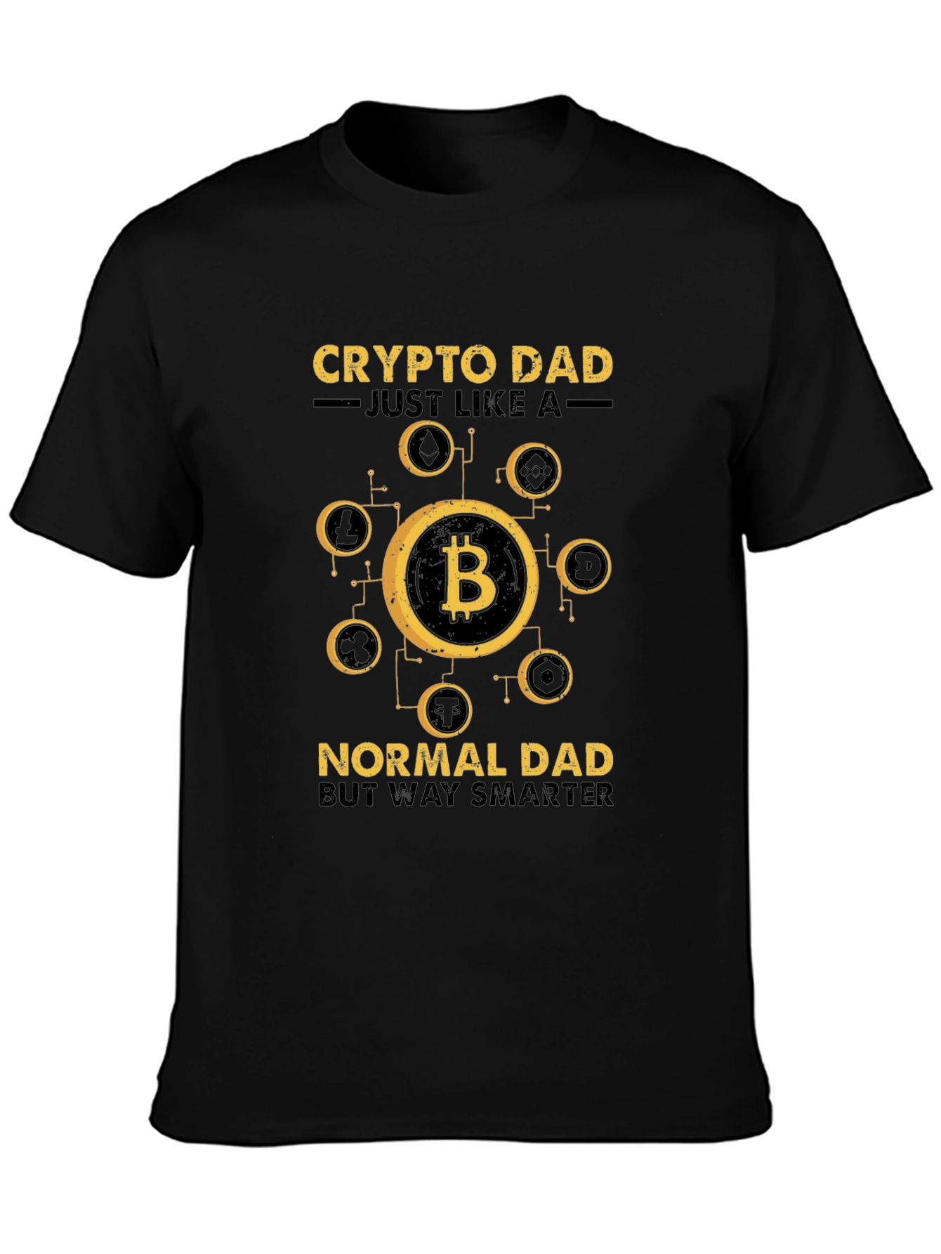 Crypto Dad T-Shirt - Bitcoin Lover Smart Dad