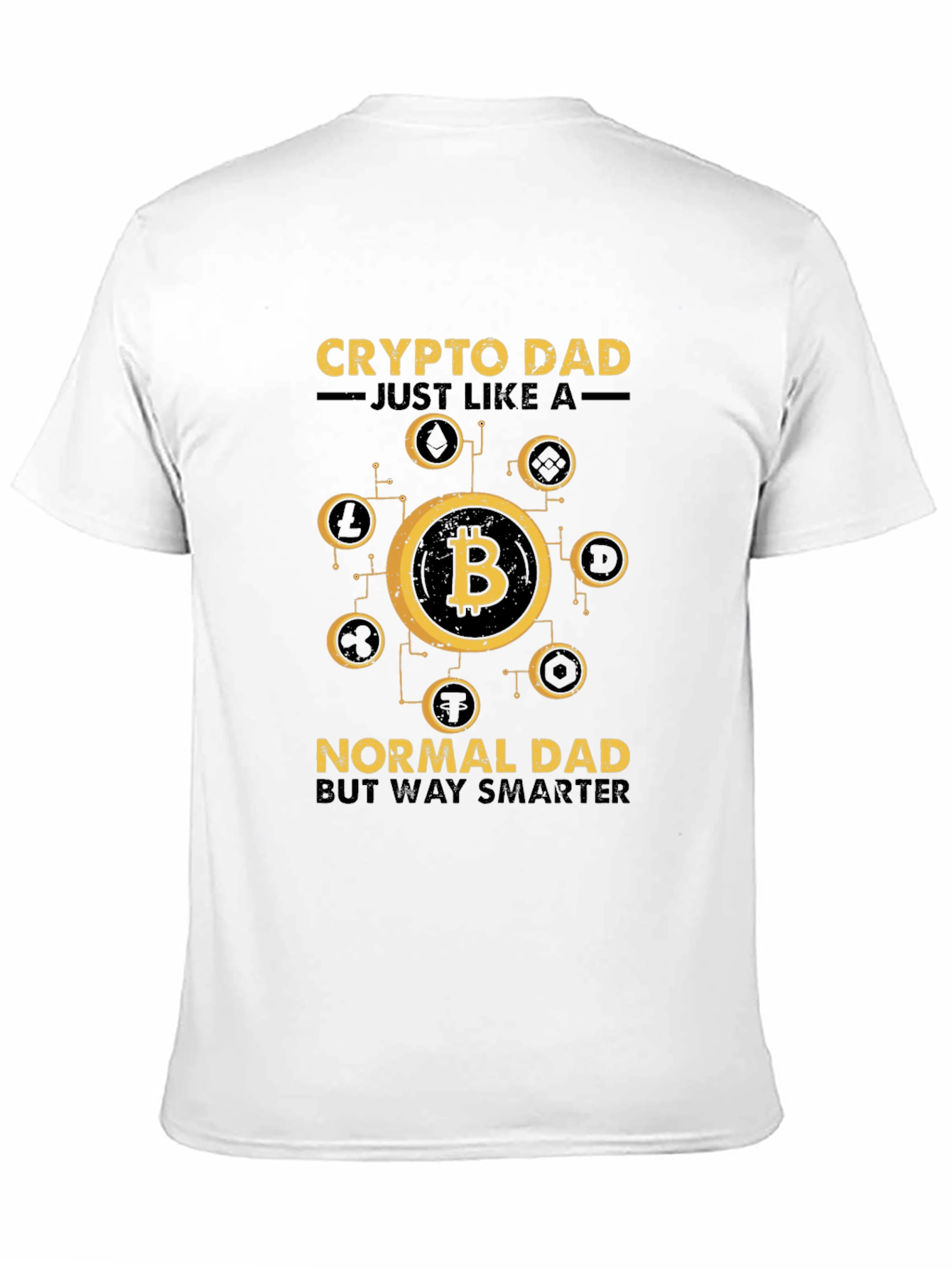 Crypto Dad T-Shirt - Bitcoin Lover Smart Dad