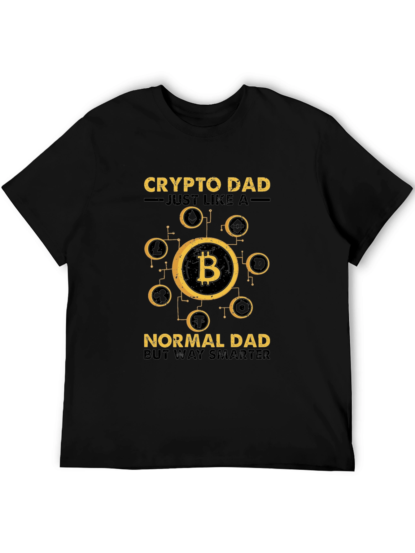 Crypto Dad T-Shirt - Bitcoin Lover Smart Dad