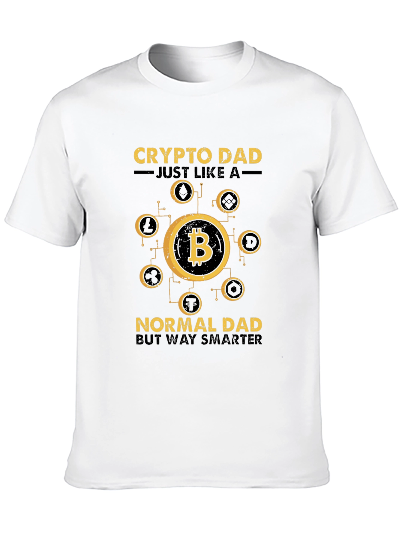 Crypto Dad T-Shirt - Bitcoin Lover Smart Dad