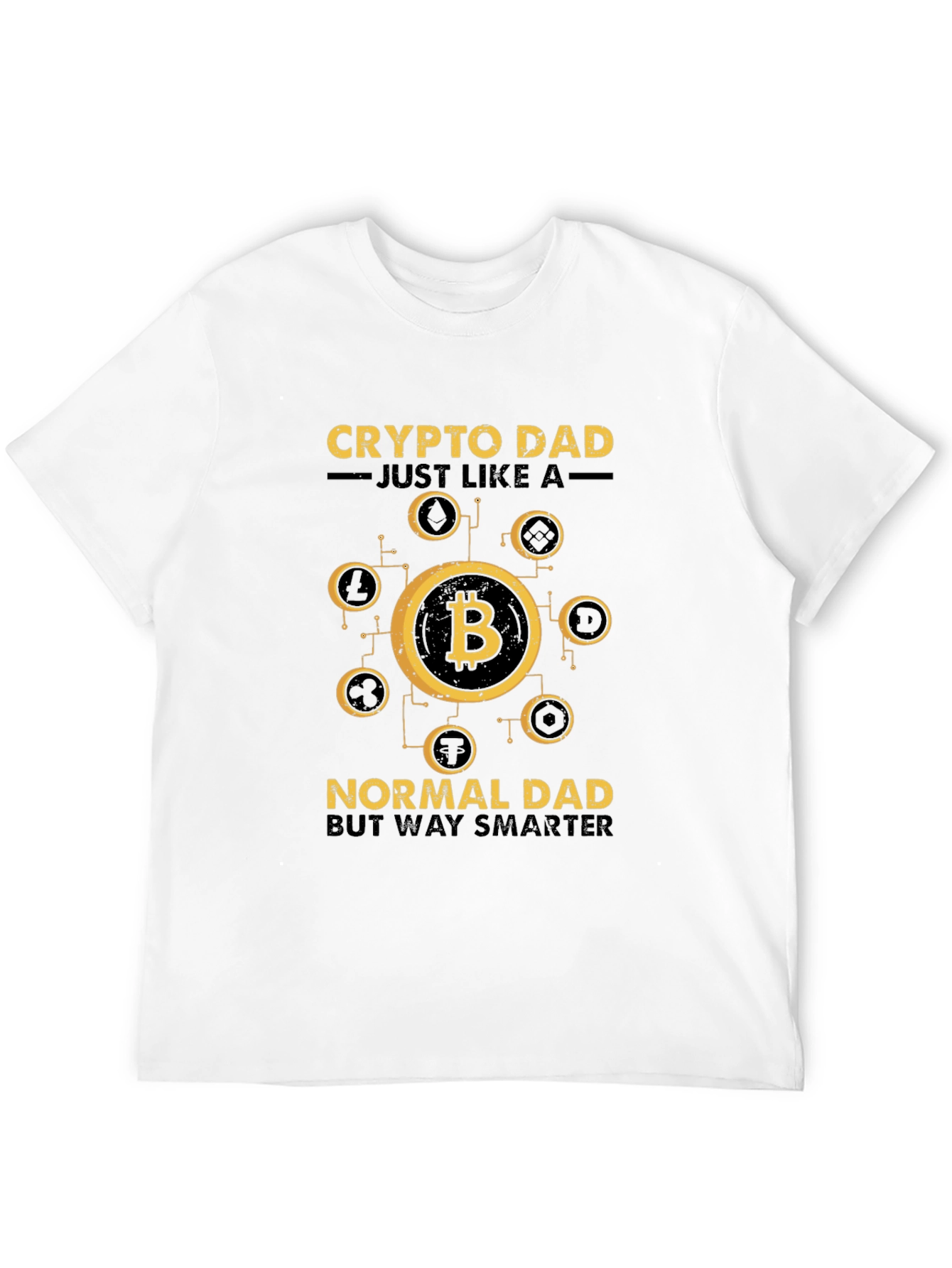 Crypto Dad T-Shirt - Bitcoin Lover Smart Dad
