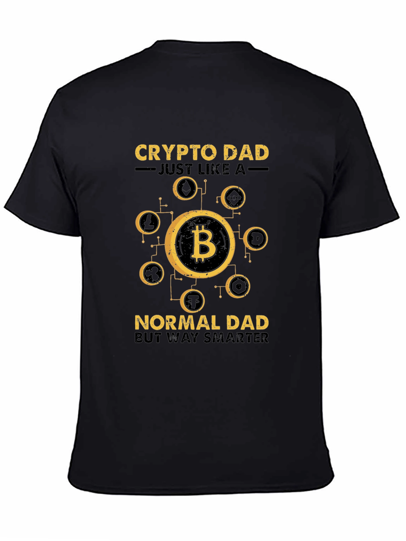 Crypto Dad T-Shirt - Bitcoin Lover Smart Dad