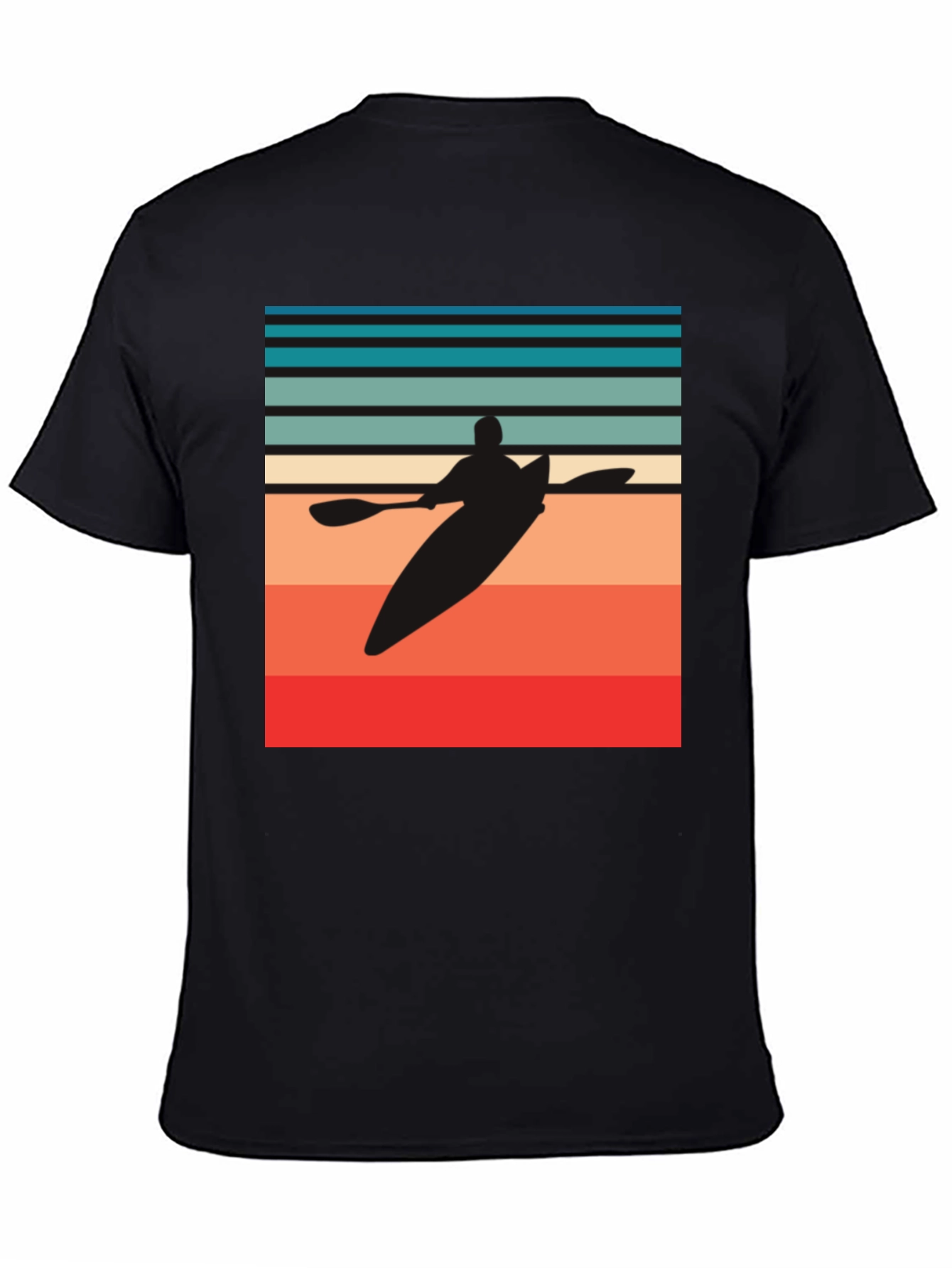 Retro Kayak Silhouette Graphic T-Shirt