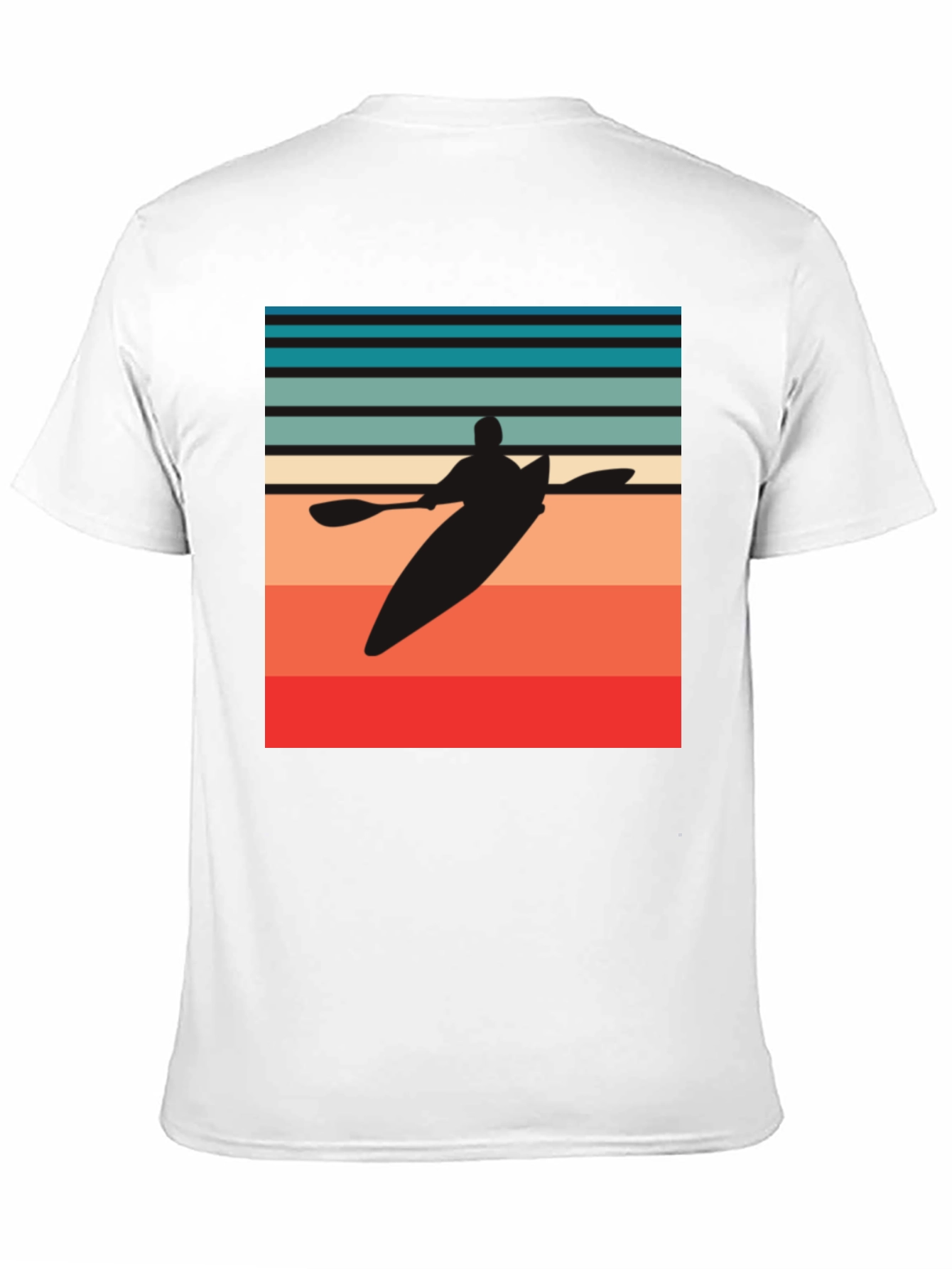 Retro Kayak Silhouette Graphic T-Shirt