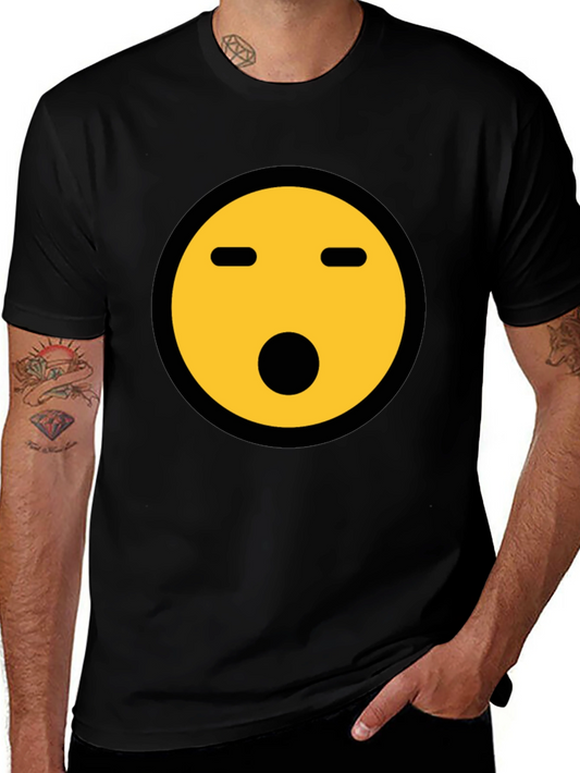 Shocked Emoji Graphic Tee - Black Crewneck