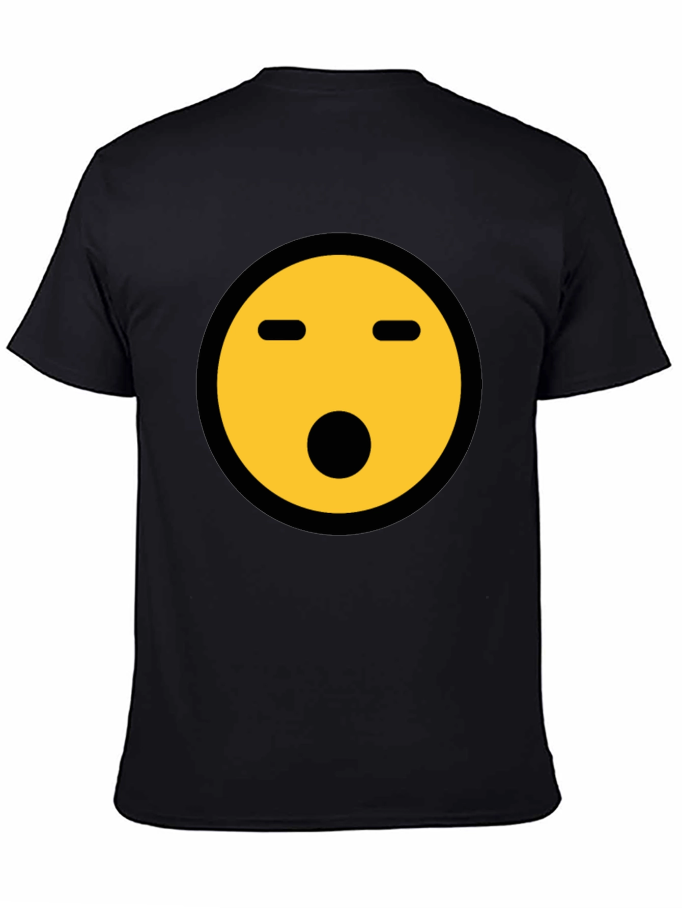 Shocked Emoji Graphic Tee - Black Crewneck
