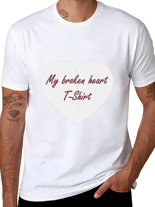 My Broken Heart T-Shirt - Black Cotton Casual Tee