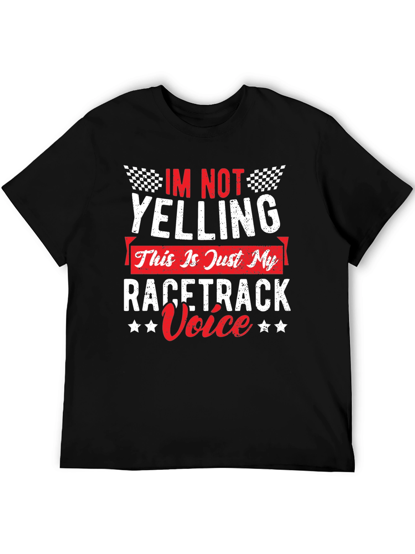 Racetrack Voice Tee: Funny Racing Fan Shirt