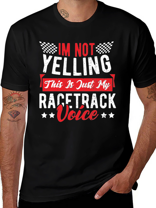 Racetrack Voice Tee: Funny Racing Fan Shirt