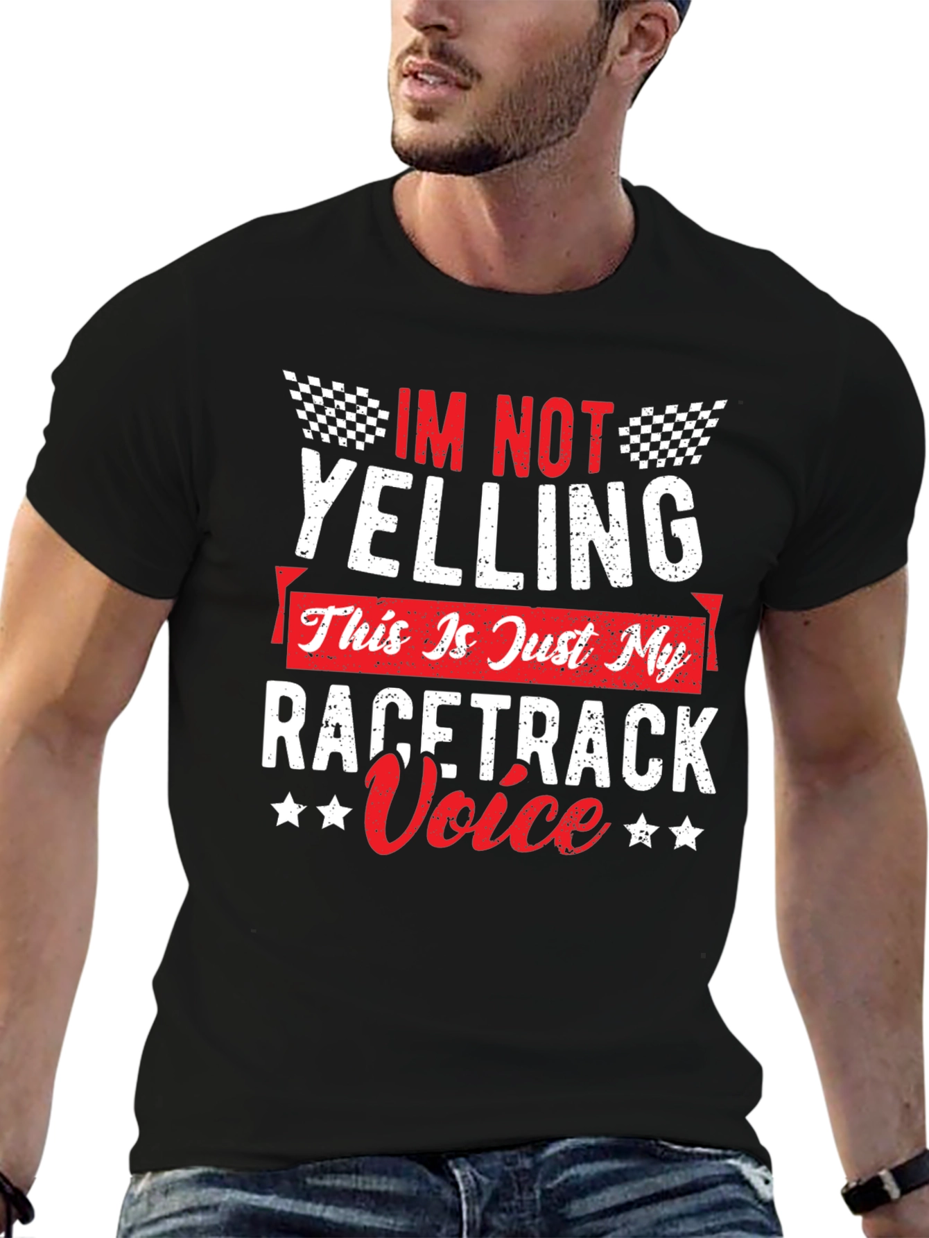 Racetrack Voice Tee: Funny Racing Fan Shirt