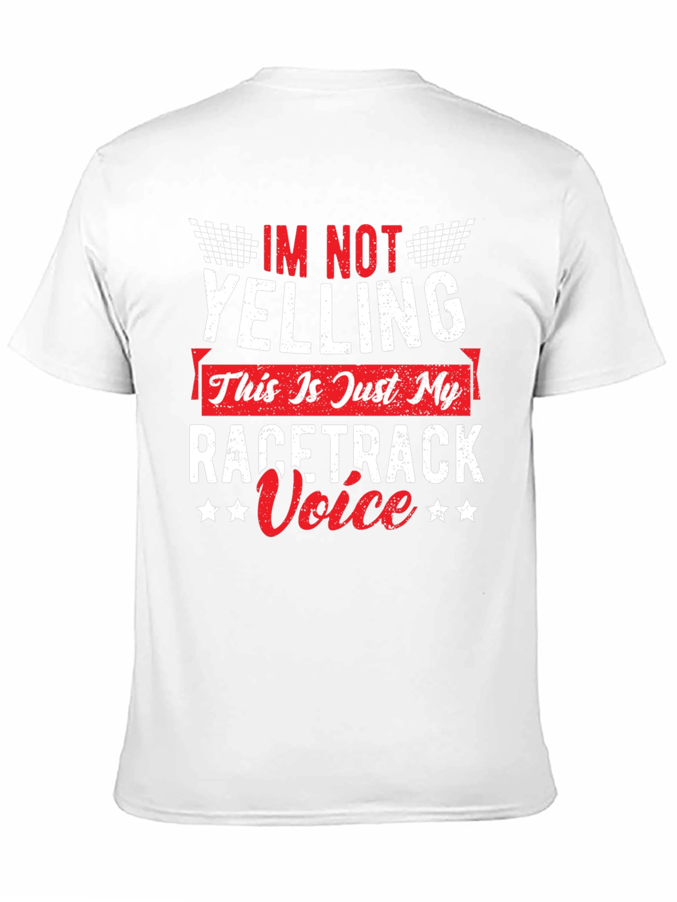 Racetrack Voice Tee: Funny Racing Fan Shirt