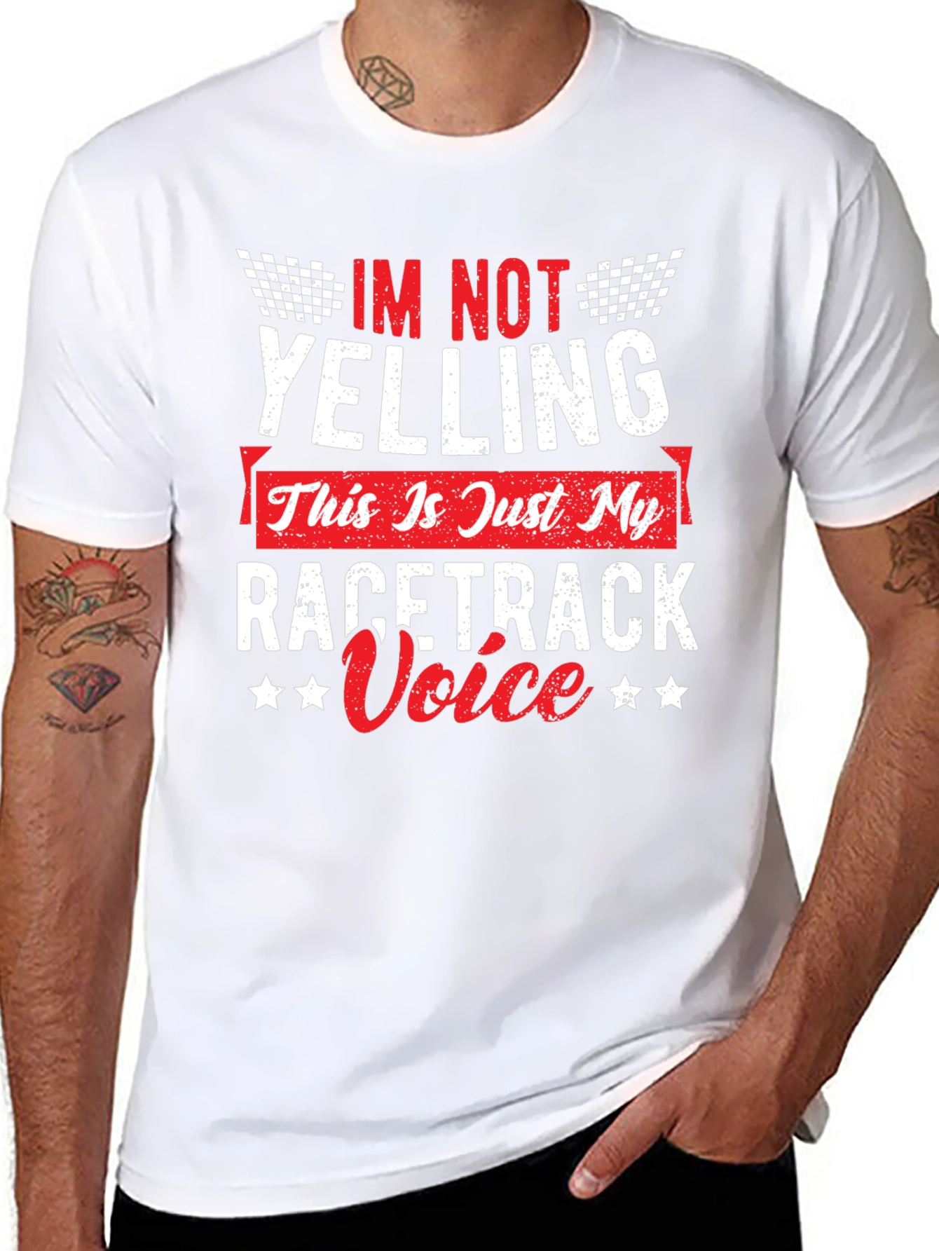 Racetrack Voice Tee: Funny Racing Fan Shirt