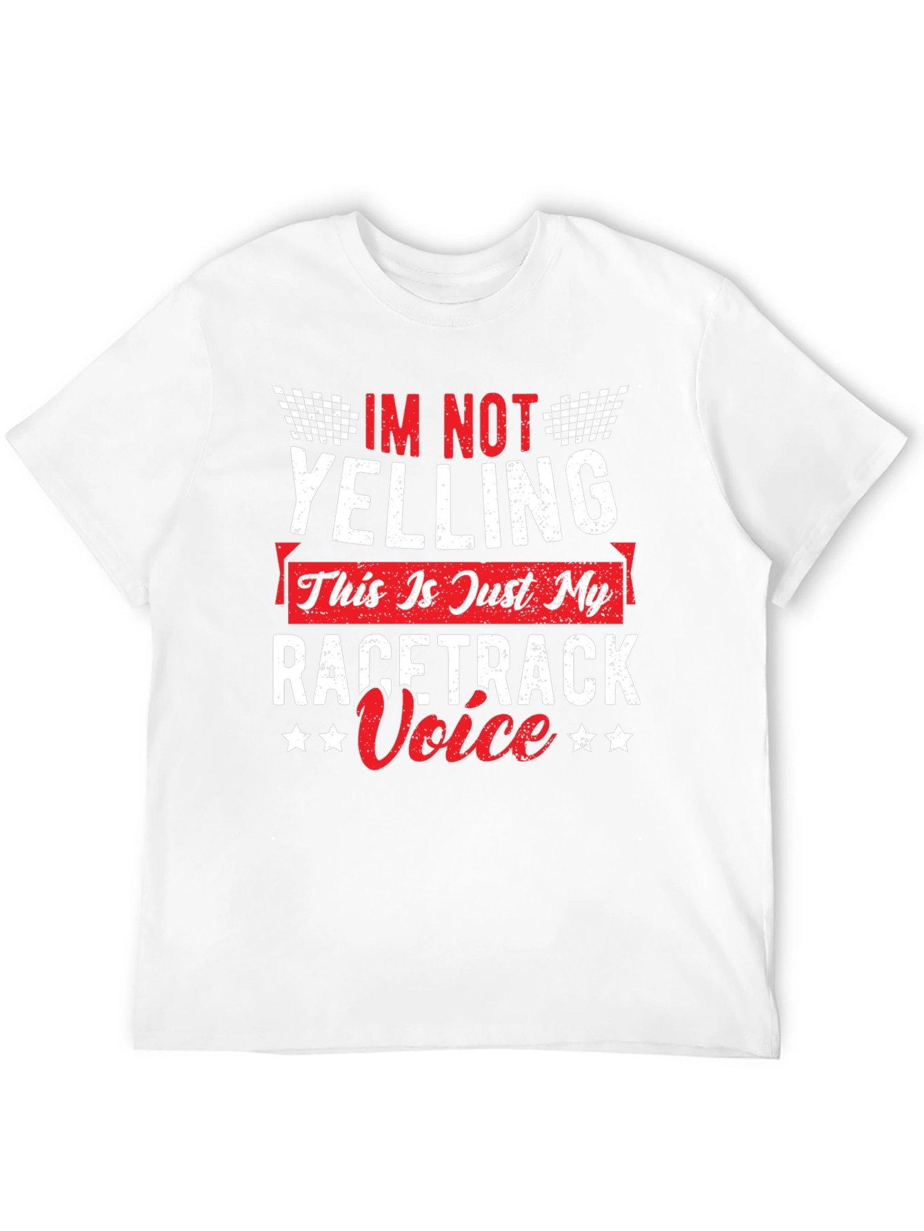 Racetrack Voice Tee: Funny Racing Fan Shirt