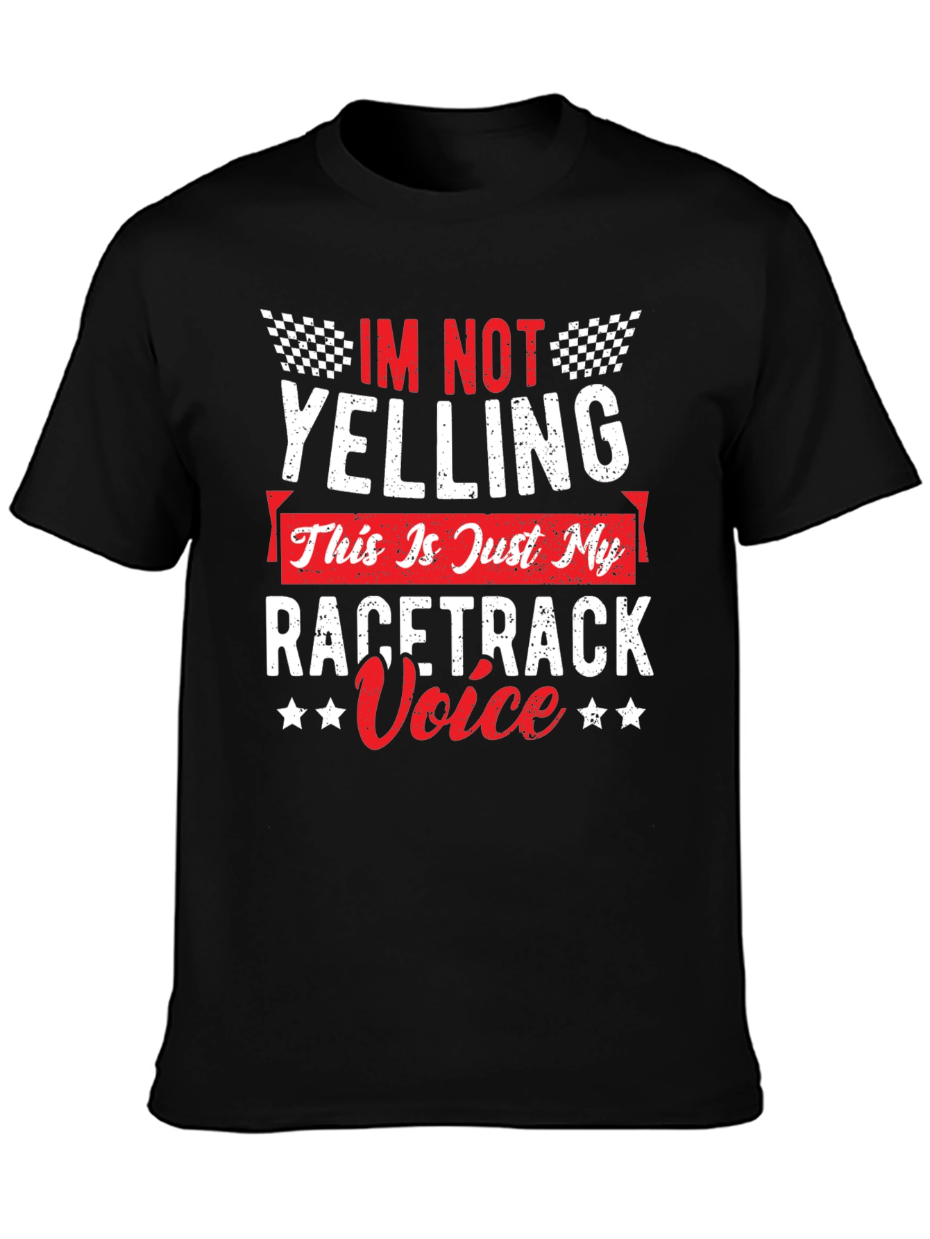 Racetrack Voice Tee: Funny Racing Fan Shirt