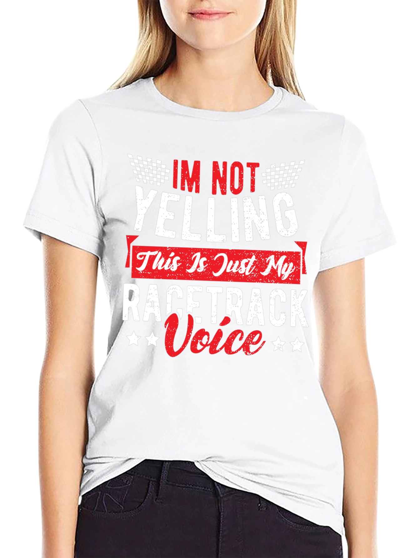Racetrack Voice Tee: Funny Racing Fan Shirt