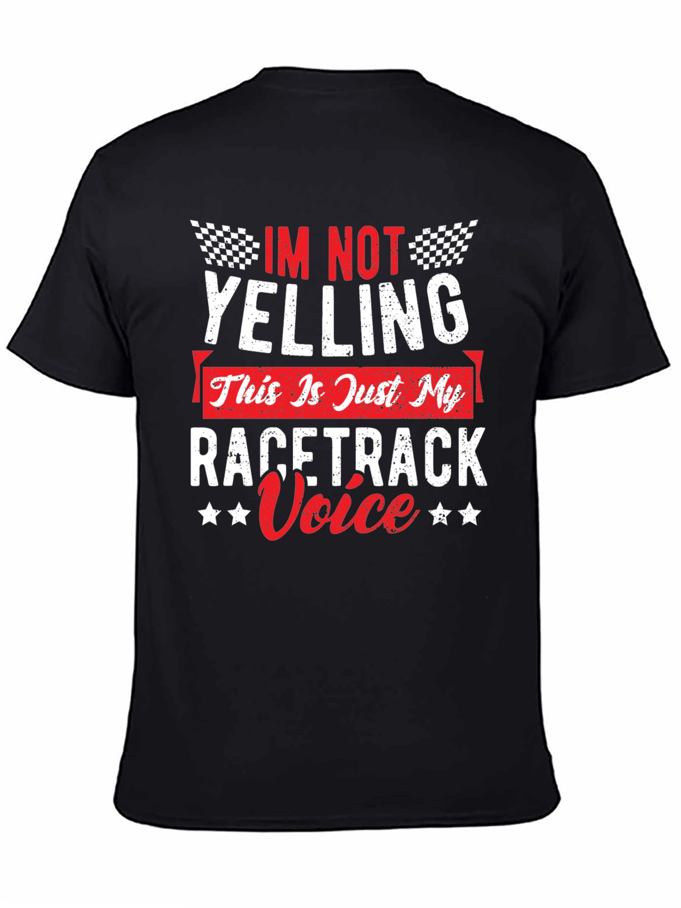 Racetrack Voice Tee: Funny Racing Fan Shirt